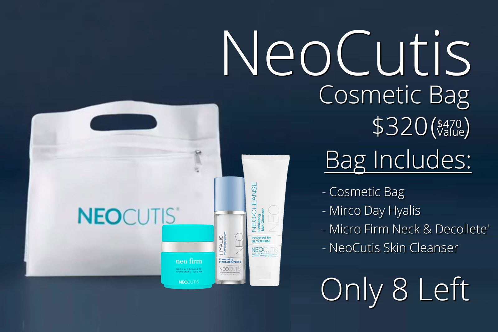 NeoCutis Cosmetic Bag and Prodcuts